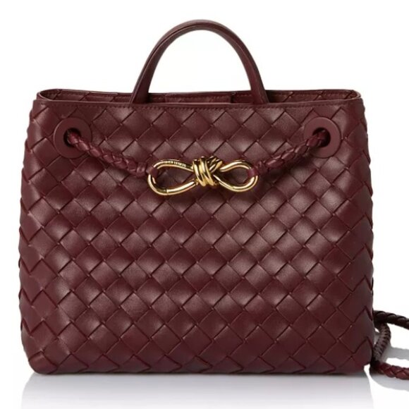 Bottega Veneta Handbags - New Bottega Veneta Burgundy Small Andiamo Bag